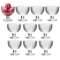Alessandro ijscoupe Bali - 10x stuks - glas - kristal - 270 ml - 10 x 10 x 10 cm - ijs schaaltjes