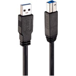 Lindy 43098 USB-kabel 10 m USB 3.2 Gen 1 (3.1 Gen 1) USB A USB B Zwart