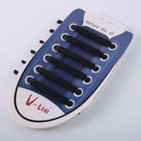12 stuks/set creatieve Unisex vrouwen mannen atletische Running geen stropdas schoenveters elastische siliconen schoen Lace voor alle sneakers (zwart)