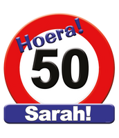 Huldeschild 50 jaar Sarah - thumbnail