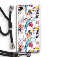 Bloemen tukan: Pixel 3 Transparant Hoesje met koord