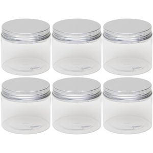 6x Kunststof weckpotten/inmaakpotten 150 ml met schroefdeksel