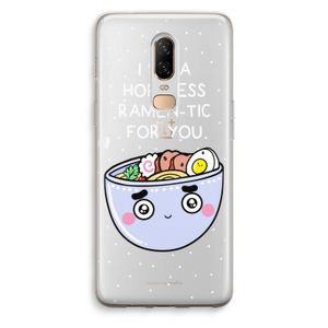 I'm A Hopeless Ramen-Tic For You: OnePlus 6 Transparant Hoesje