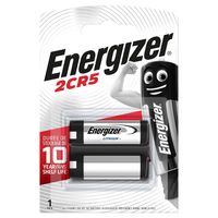 Energizer Lithium Battery 2CR5 | 6 V DC | 1500 mAh | 1 x 2 stuks- EN2CR5P1 EN2CR5P1 - thumbnail