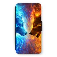 Fire & Ice: iPhone 12 Pro Max Flip Hoesje