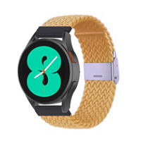 Braided nylon bandje - Geel - Samsung Galaxy Watch 3 - 45mm