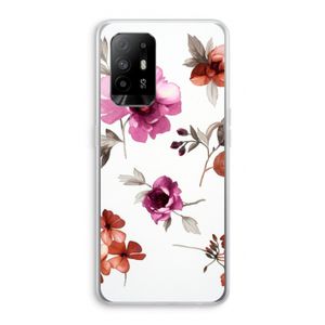 Geschilderde bloemen: Oppo A95 5G Transparant Hoesje