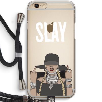 Slay All Day: iPhone 6 / 6S Transparant Hoesje met koord
