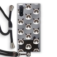 It's a Purrr Case: Samsung Galaxy Note 10 Transparant Hoesje met koord
