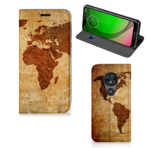 Motorola Moto G7 Play Book Cover Wereldkaart