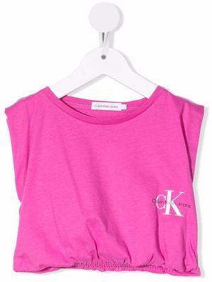 Calvin Klein Kids t-shirt à logo imprimé - Rose