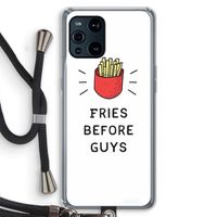 Fries before guys: Oppo Find X3 Pro Transparant Hoesje met koord