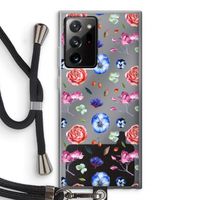 Bloemetjes: Samsung Galaxy Note 20 Ultra / Note 20 Ultra 5G Transparant Hoesje met koord