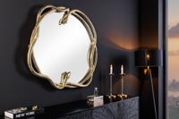 Decoratieve spiegel SNAKE XL 85cm goudkleurig metalen slangenbeeld - 45432