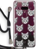 Kitten: HTC U12+ Transparant Hoesje met koord Kitten: HTC U12+ Transparant Hoesje met koord