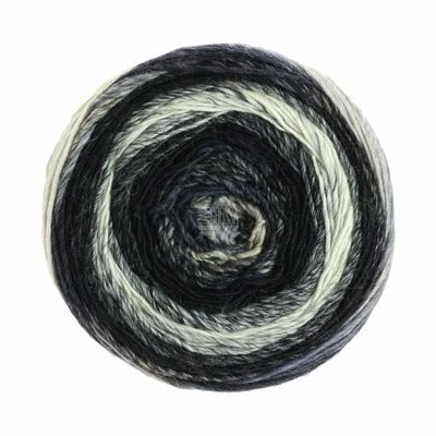 Gomitolo Finito 560 Kleur: Zwart-Wit-Antraciet-Grijs-Lichtgrijs