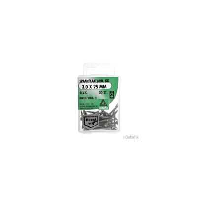 Spaanpl.schr. rvs 3.0x25mm 30st - Deltafix