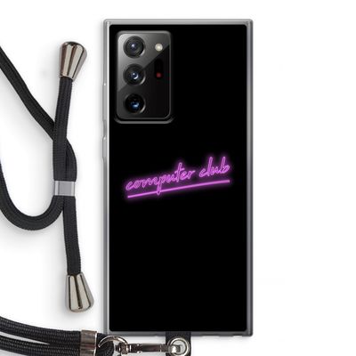 Vice Black: Samsung Galaxy Note 20 Ultra / Note 20 Ultra 5G Transparant Hoesje met koord