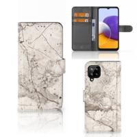 Samsung Galaxy A22 4G | M22 | Bookcase | Marmer Beige