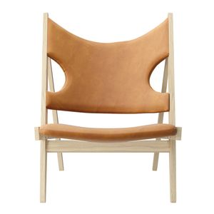 Menu Knitting Loungestoel - Eiken / Dunes Cognac Menu Knitting Loungestoel - Eiken / Dunes Cognac