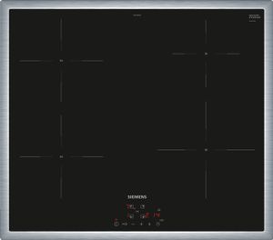 Siemens iQ100 EH645BEB6E kookplaat Zwart, Roestvrijstaal Ingebouwd Inductiekookplaat zones 4 zone(s)