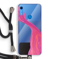 Paarse stroom: Huawei Y6s Transparant Hoesje met koord