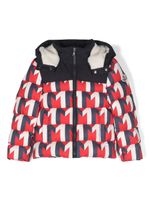 Moncler Enfant doudoune Evano à logo imprimé - Rouge