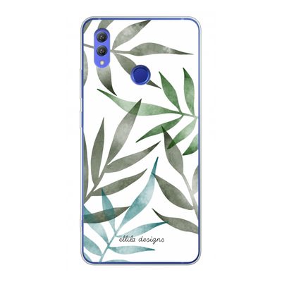 Tropical watercolor leaves: Honor Note 10 Transparant Hoesje