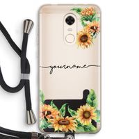 Zonnebloemen: Xiaomi Redmi 5 Transparant Hoesje met koord