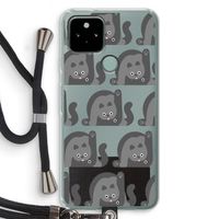 Cats: Pixel 5 Transparant Hoesje met koord