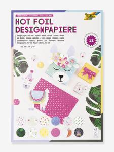 Designpapier met metallic effect FOLIA, 12 vellen meerkleurig