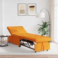 Slaapbank Donkergeel 194 x 67 x 37 cm Stof