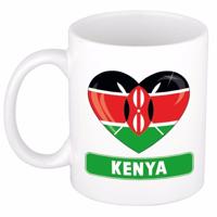 Hartjes vlag Kenia koffiemok - drink beker - white - 300 ml - supporters