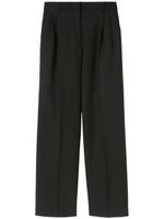 Burberry pantalon en laine à coupe ample - Noir