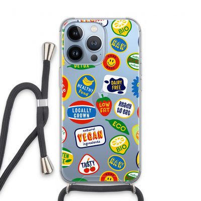 Fruitsticker: iPhone 13 Pro Transparant Hoesje met koord