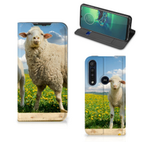 Motorola G8 Plus Hoesje maken Schaap en Lammetje - thumbnail