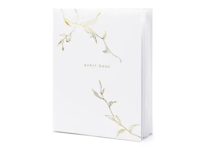 Gastenboek Met Gouden Takjes Motief (20x24,5cm)