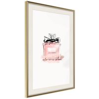 Ingelijste Poster - Parfum Goudkleurige lijst met passe-partout