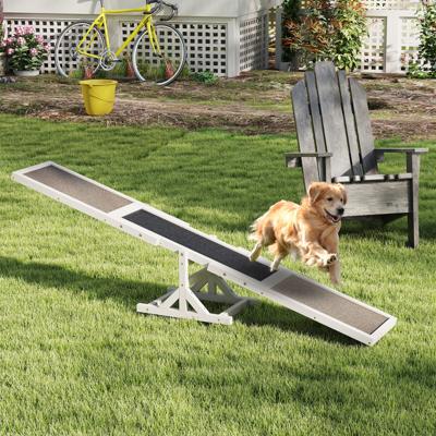 Houten Honden Agility Wip Honden Oefen- & Speelset Buiten Loop Speelgoed Klimplatform Wit
