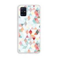 Gekleurde driehoekjes pastel: Galaxy A51 4G Transparant Hoesje