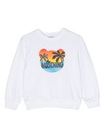 Moschino Kids sweat à logo imprimé - Blanc - thumbnail