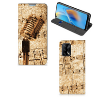 OPPO A74 4G Stand Case Bladmuziek