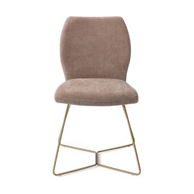 Jesper Home Ikata eetkamerstoel Mocha Mist beehive gold
