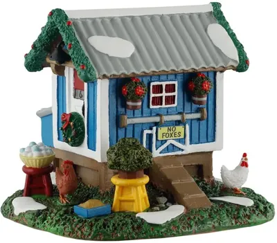 Lemax backyard chicken coop kerstdorp tafereel Caddington Village 2025