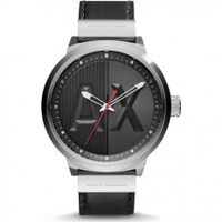 Horlogeband Armani Exchange AX1361 Leder Zwart 20mm