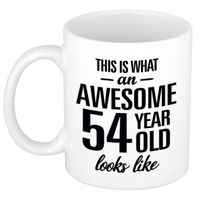 Awesome 54 year cadeau mok / verjaardag beker 300 ml - feest mokken - thumbnail