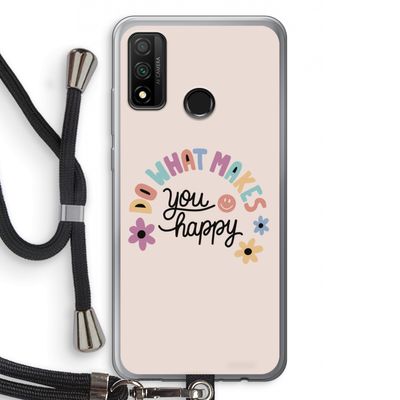 Happy days: Huawei P Smart (2020) Transparant Hoesje met koord