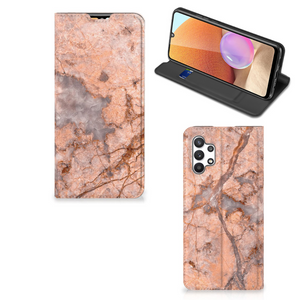 Samsung Galaxy A32 4G | A32 5G Enterprise Editie Standcase Marmer Oranje