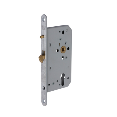 Nemef 629 Schuifdeurslot | DM60mm | PC72mm | krukgat 8mm | voorplaat RVS 24x235mm rechthoekig | messing haakschoot verend | DR 1+2+3+4 - 9062977650
