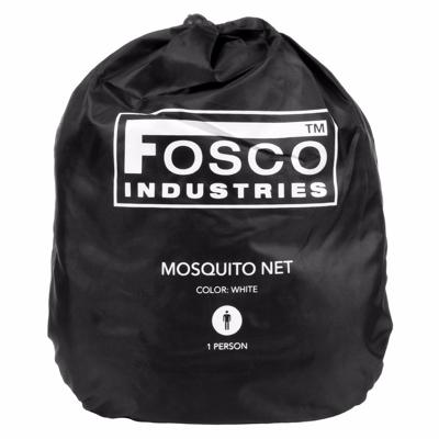 Fosco Industries muskietennet - wit - 1 persoon - 7,5 x 2,3 m